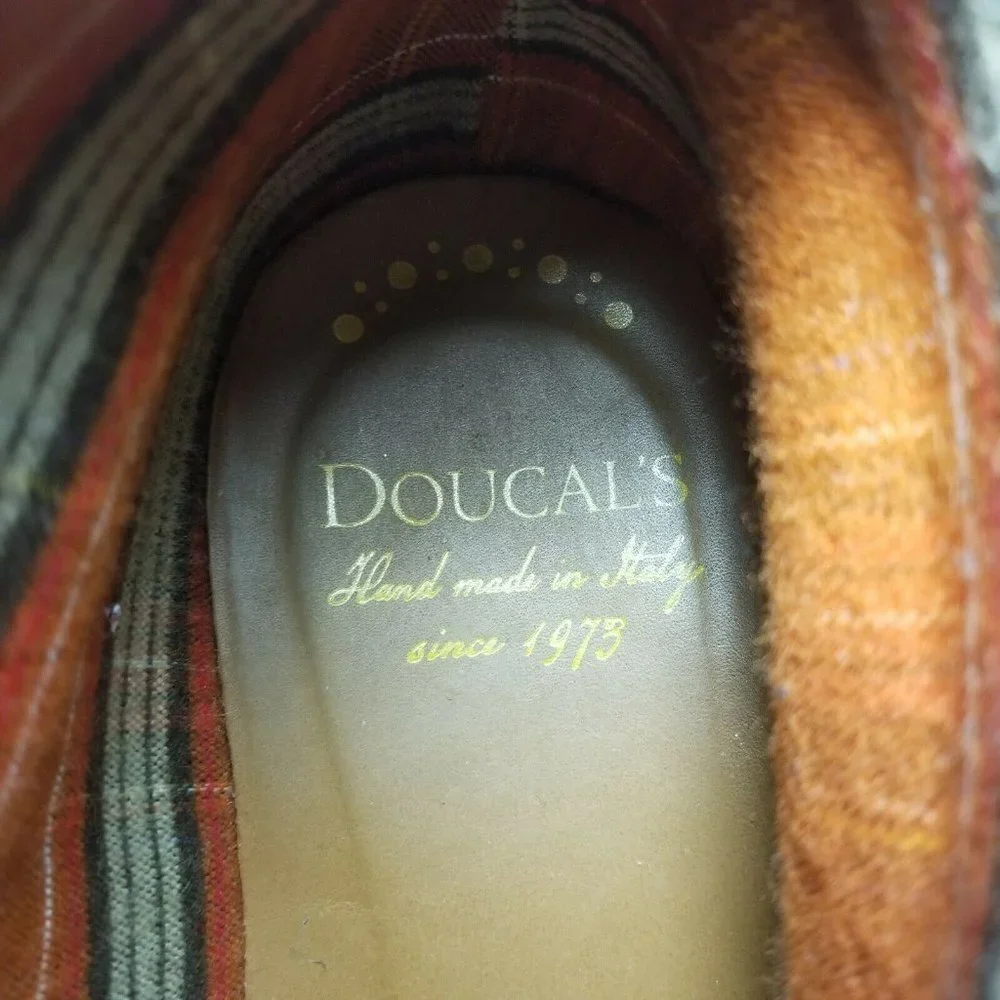 Doucal's Casual Chukka Boots brown size 41 lace up flannel lined ankle booties